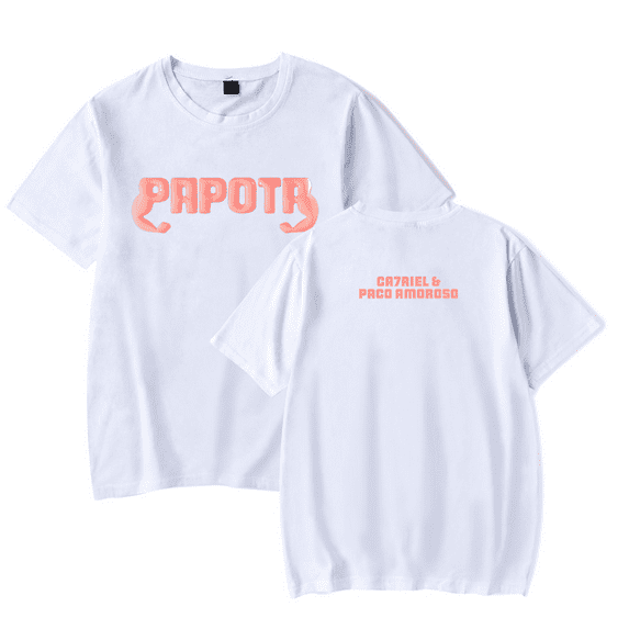 CA7RIEL & Paco Amoroso Merch Papota Classic Logo T-Shirt Men Women Short Sleeve Album Merch Tee