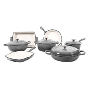 CAANNASWEIS 11 Piece Enameled Cast Iron Cookware Set, Heavy Duty Induction Dutch Ovens Pot with Lid