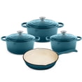 thumbnail image 1 of CAANNASWEIS 7 Piece Cast Iron Cookware Set, Pre-Seasoned Heavy Duty Pots and Pans Collection for Home Kitchen, Induction Compatible, 1 of 9