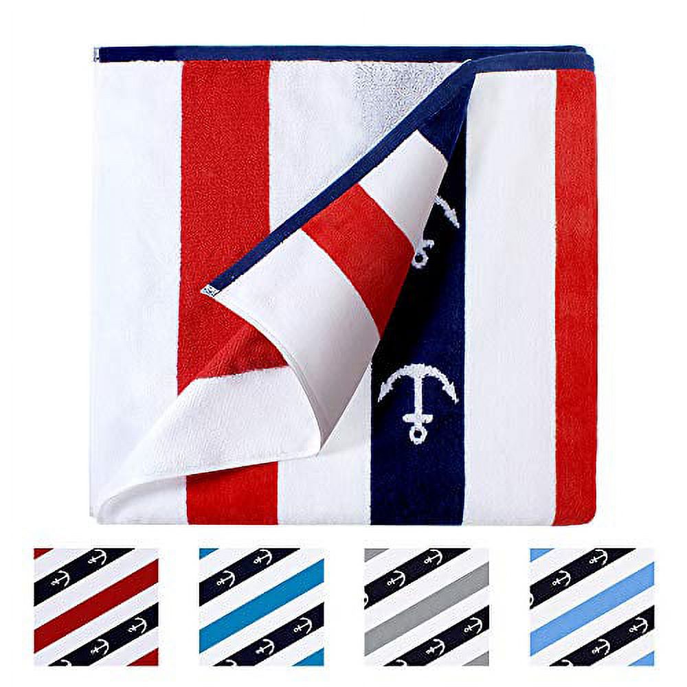 CABANANA Plush Oversized Beach Towel Cotton Fluffy 35 x 70 Inch