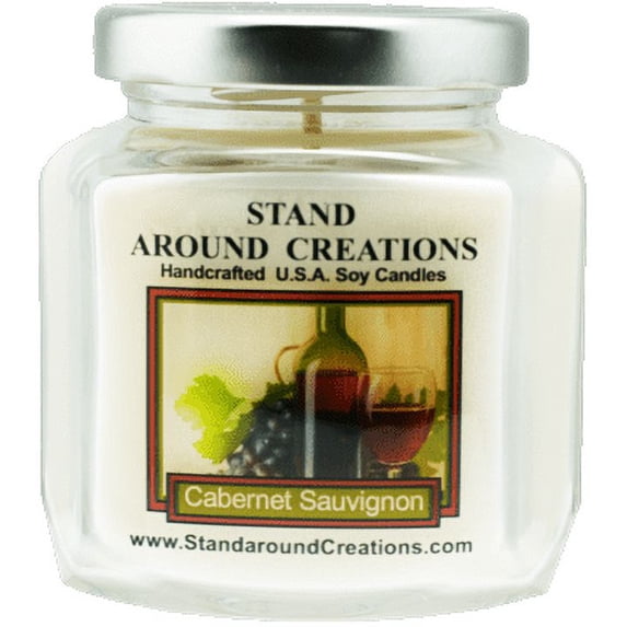 CABERNET SAUVIGNON HEX 6-OZ. ALL NATURAL SOY CANDLE