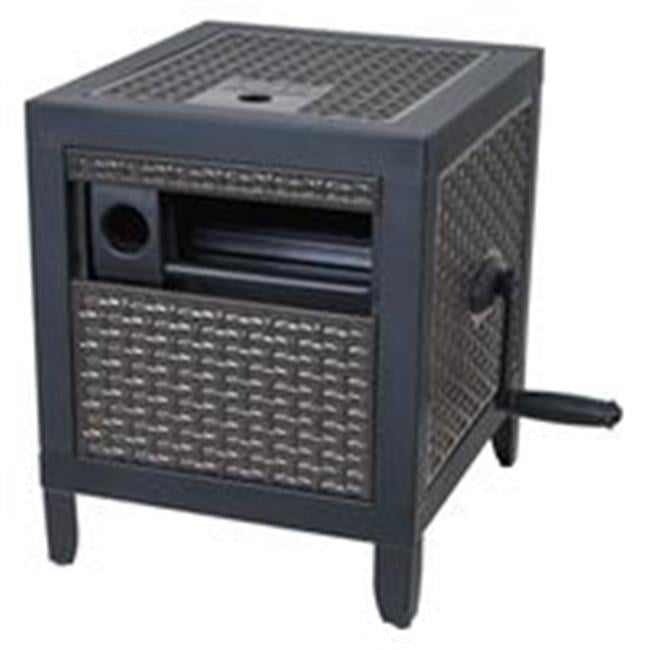 Black Wicker Style Steel Hideaway Hose Reel Cabinet