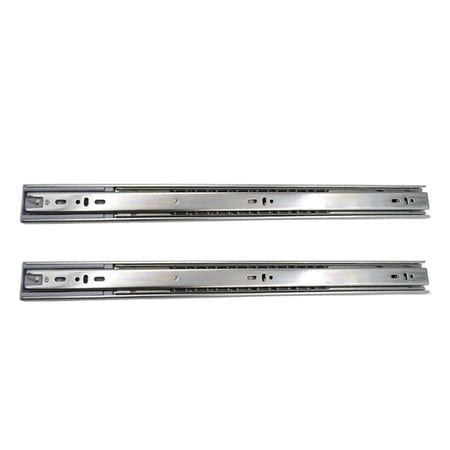 CABINETRTA Full Extension Drawer Soft-Closed Slides Side Mount 14 16 18 20 22 24 inch Ball Bearing Metal Rails Track Guide Glides Runners Heavy Duty 99 Pound Load Capacity(1 Pair, 20 inch)