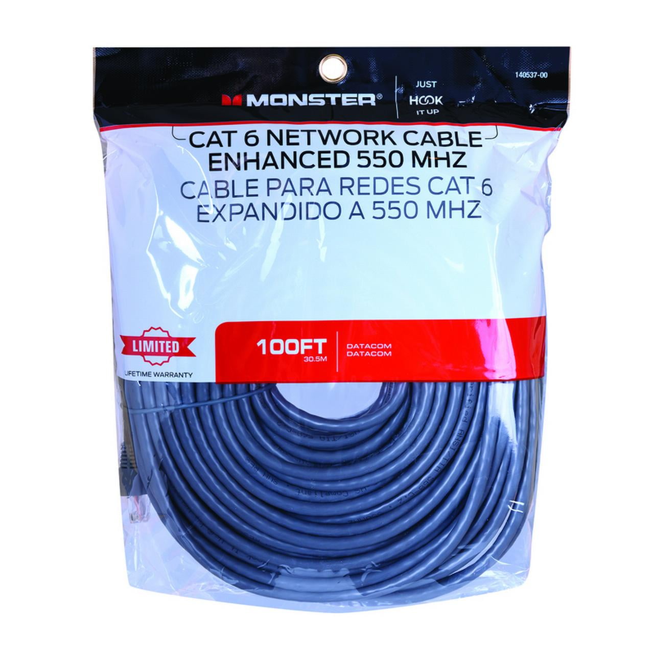CABLE CAT 6 550 MHZ 100' by JHIU BY MONSTER MfrPartNo 140537-00