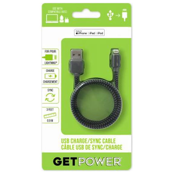 CABLE LIGHTNING BRAIDED