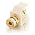 thumbnail image 1 of CABLESTOGO 3818 Snap-In Black Banana Jack F-F Keystone Insert Module - Ivory, 1 of 1