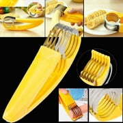 CABLEVANTAGE Banana Slicer Fruit Knife Kitchen Gadget Bar Tools Veggie Cutter Stainless Steel