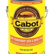 Cabot Creamery Deck Stain Semi-Transparent Oil - Durable, Liquid - 1 Gallon, Off-White   Exterior Wood Surfaces, UV-Resistant Formula