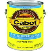 CABOT SAMUEL 6701-07 INC Solid Color, White Tint Base Oil Stain
