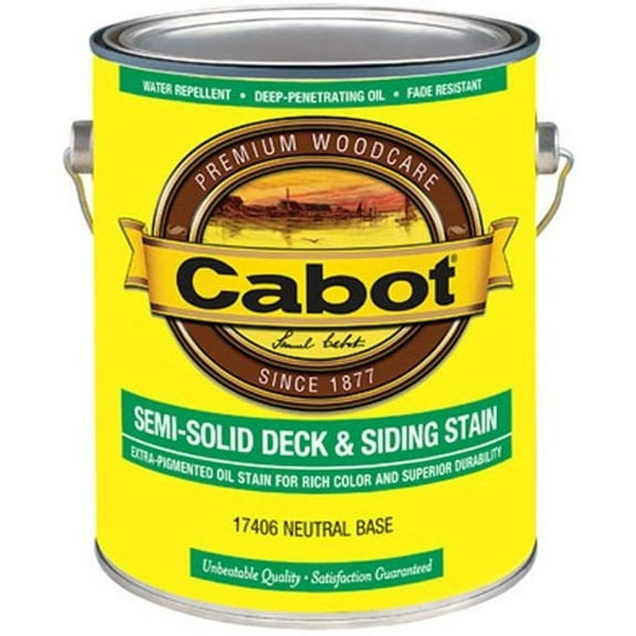 Cabot Creamery Exterior Stain Semi-Solid Neutral - Oil-Based, Semi-Gloss, Gallon