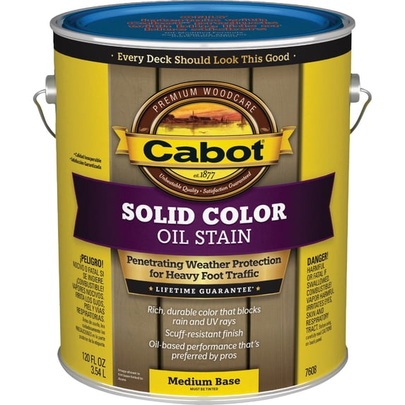 Cabot Creamery Exterior Stain Oil-Based Liquid Solid Dark - Multicolor