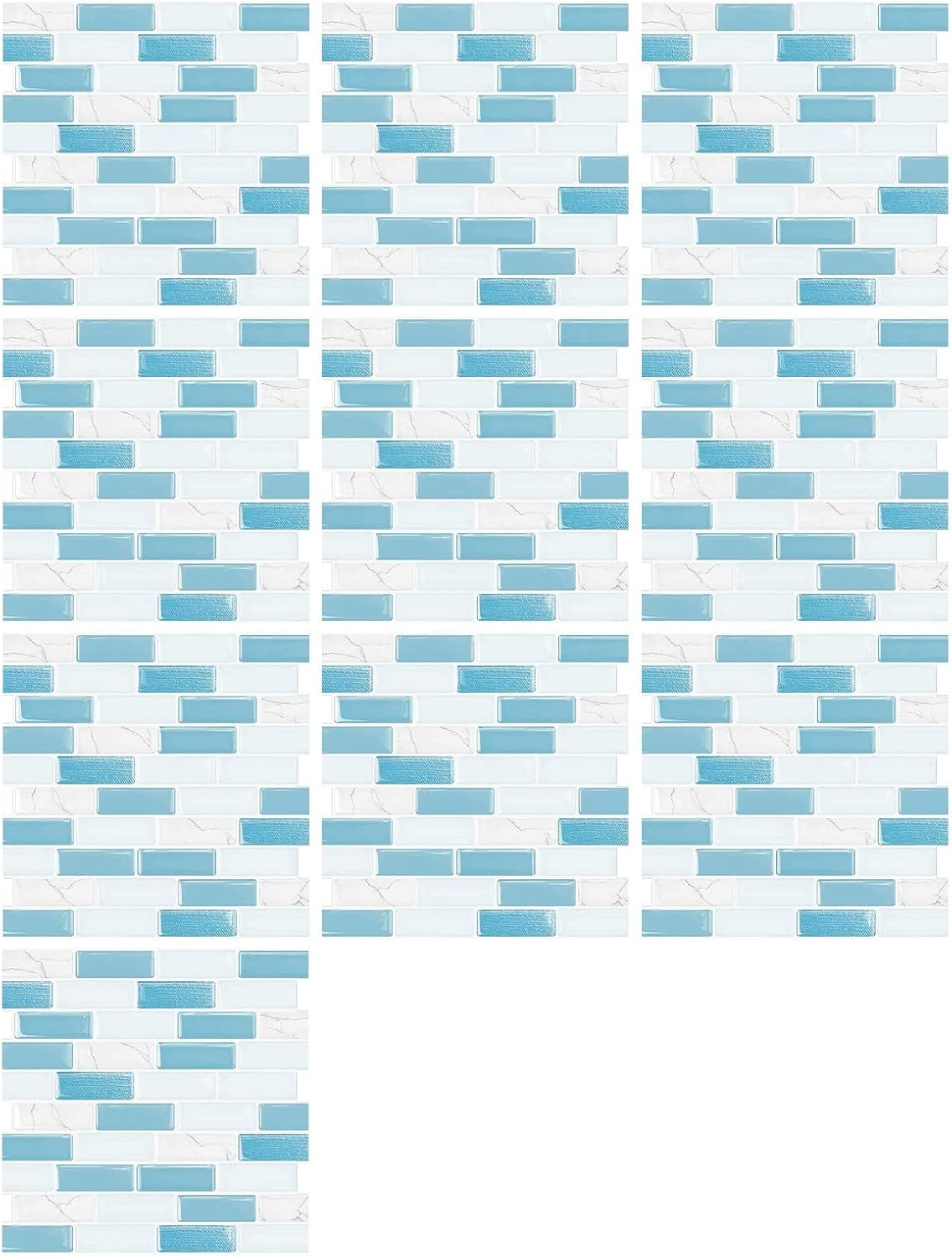 CAC10 Sheet Peel and Stick Tile Backsplash SelfAdhesive Mosaic Tile