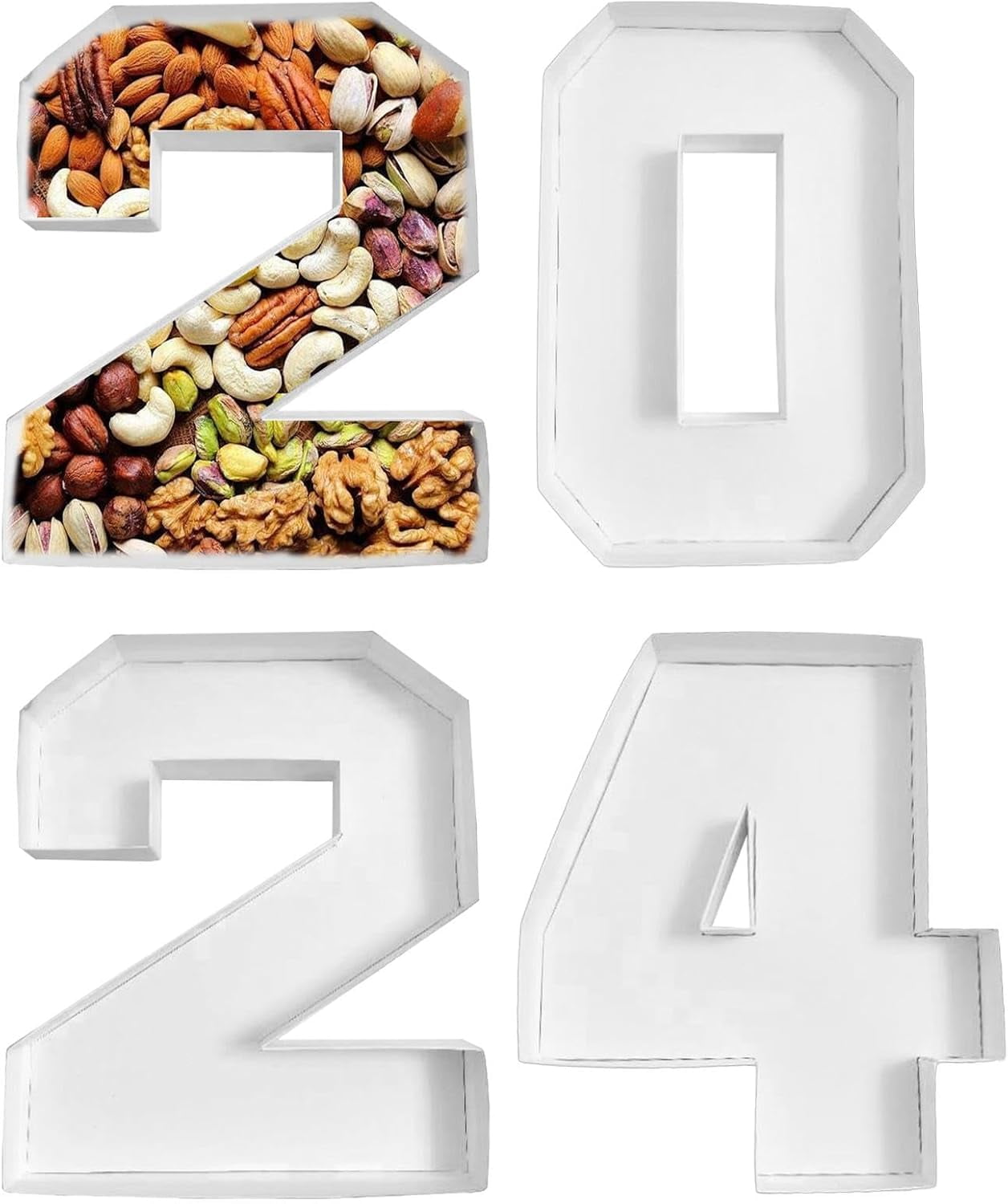 CAC2024 Charcuterie Board Numbers, Graduation Numbers Trays For Food, 2024 Grad Cardboard