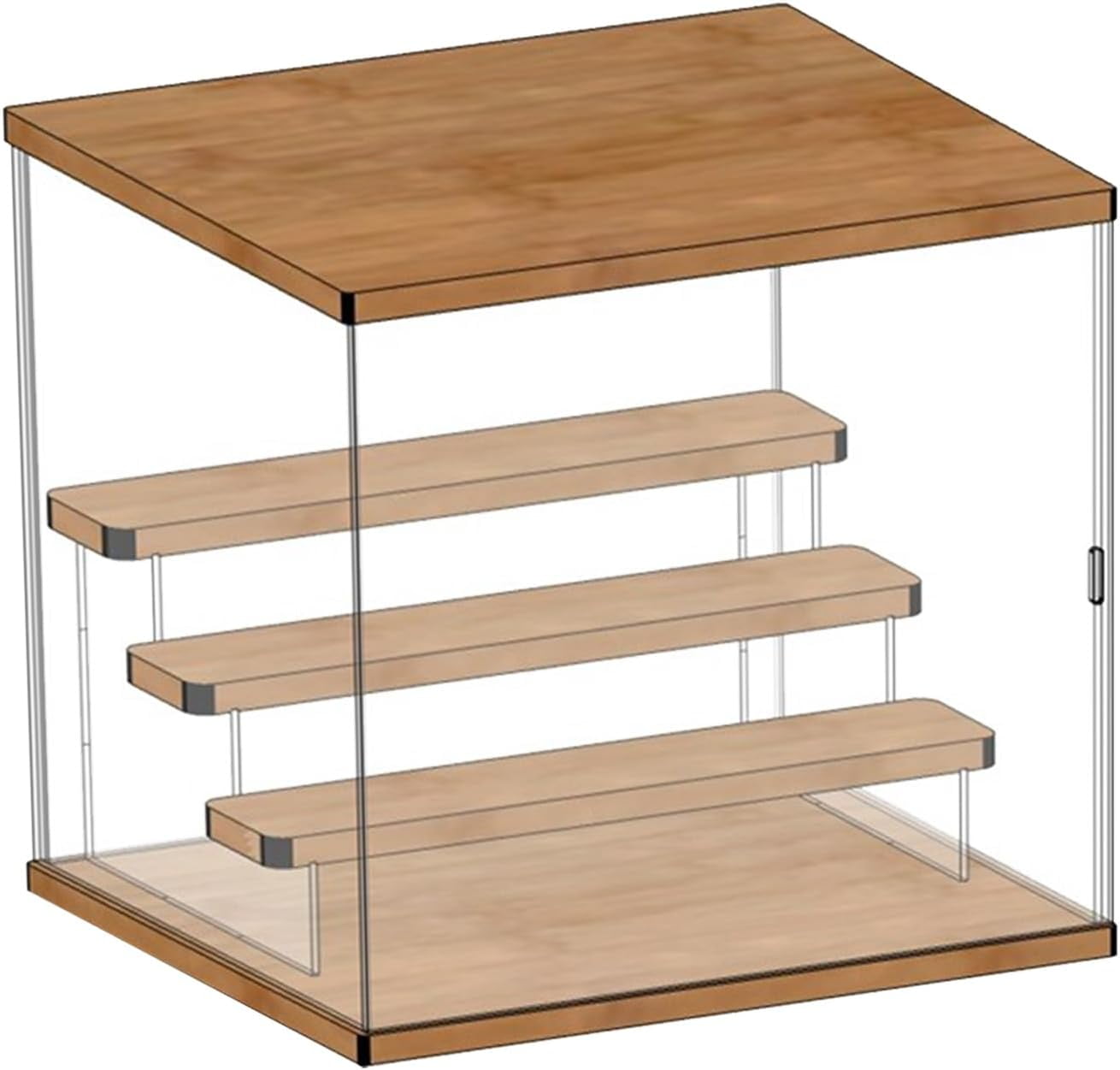 CACAcrylic Display Case,Action Figure Display Case with Door Showcase