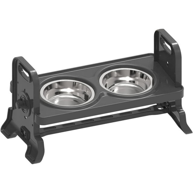 CACAdjustable Dog Bowl Stand Dog Bowl Set with AntiSlip Rubber Pads