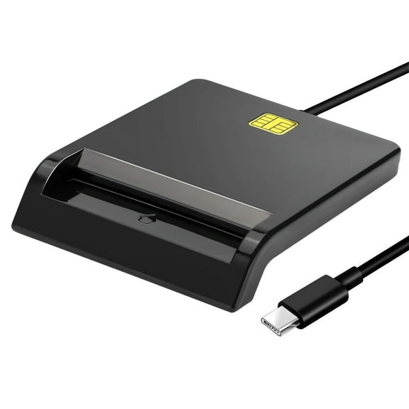 CAC Card Reader, EEEkit USB C DOD Military Smart Card Reader Fits for Windows, Mac OS and Linux