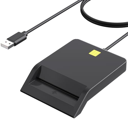 CAC Card Reader Military,USB Smart Card Reader,DOD Military USB Common Access CAC Compatible with Mac OS,Win