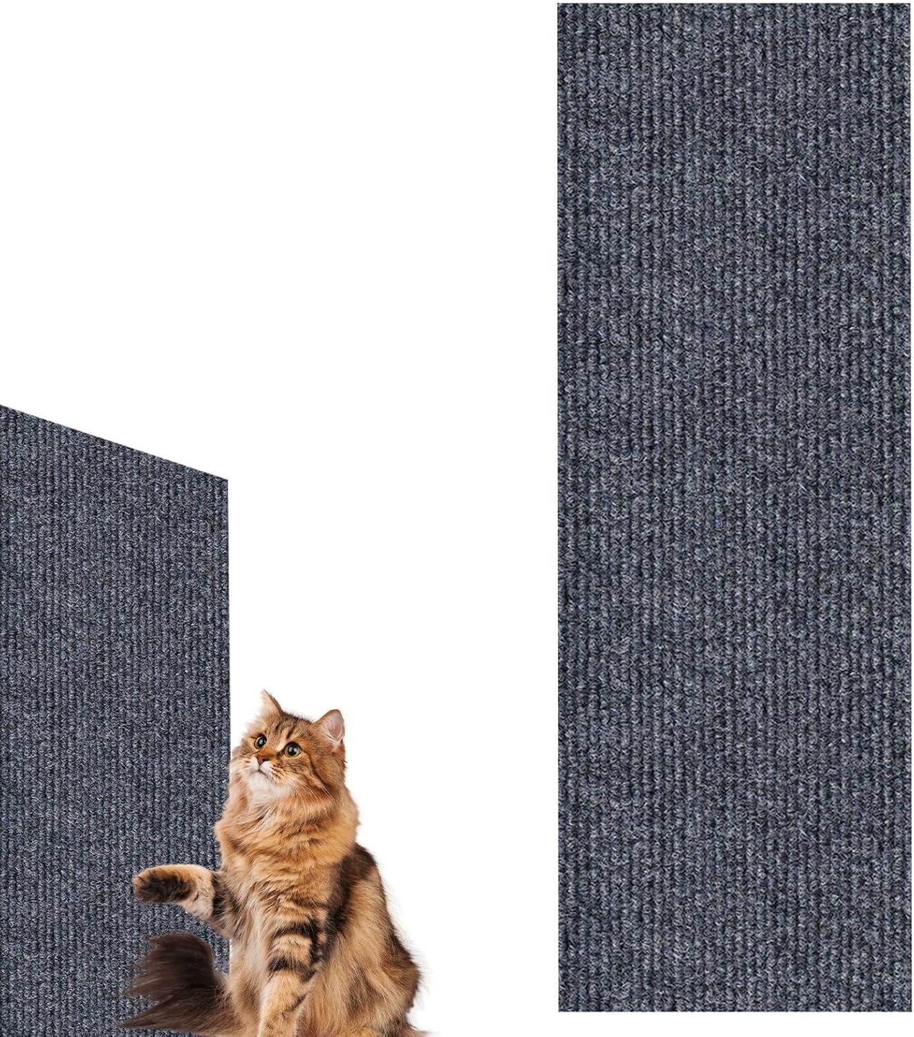 CACCat Cat Scratching Mat, Cat Carpet Replacement for Cat Tree Shelves, Trimmable Adhesive Cat