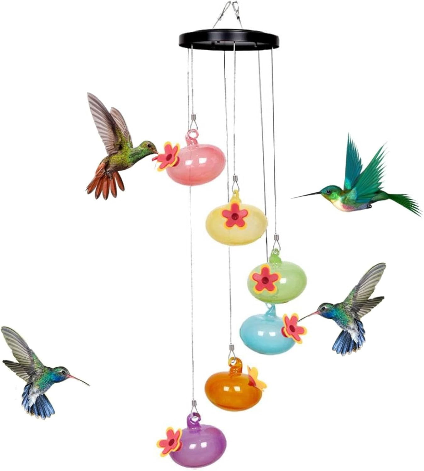 CACCharming Wind Chimes Hummingbird Feeders for Outdoors, 2024 New