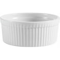 thumbnail image 1 of CAC China Accessories 4-1/2-Inch by 2-1/4-Inch 12-Ounce Super White Porcelain Round Fluted Souffle Bowl, Box of 12, 1 of 1