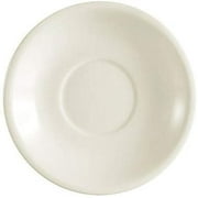CAC China REC-2 Rolled Edge 6-Inch Stoneware Saucer, American White, Box of 36