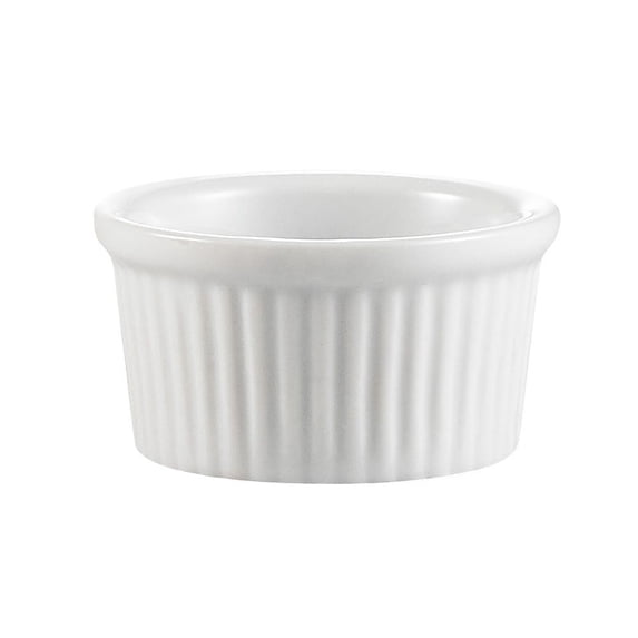 CAC China RKF-3 Porcelain Round 3-Oz Fluted Ramekin 3