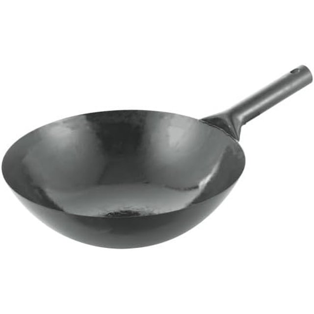 CAC China WOK16BK Black Carbon Steel Wok 16" Dia