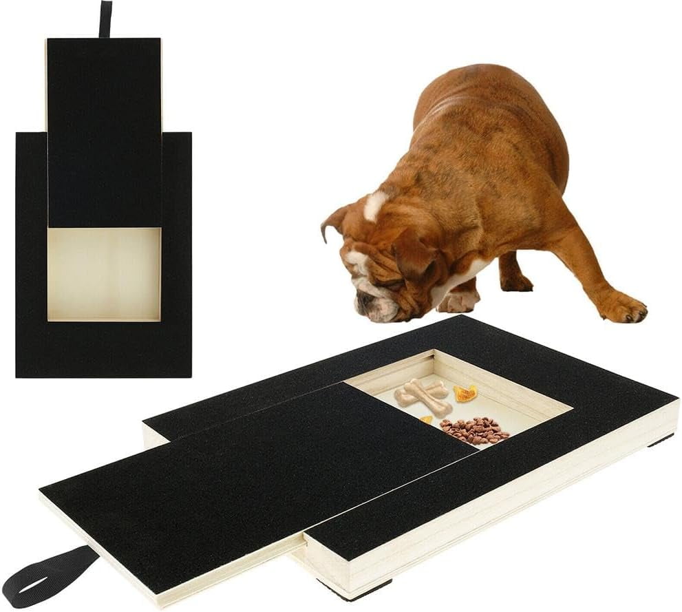 CACDog Nail Scratch Board File, Wooden Dog Scratch Pad with Builtin