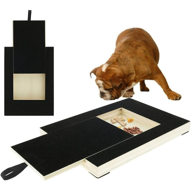 CACDog Nail Scratch Board File, Wooden Dog Scratch Pad with Builtin