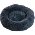 CACDonut Dog Bed Plush Doghouse Round Cat Nest Warm Cuddle Bed for