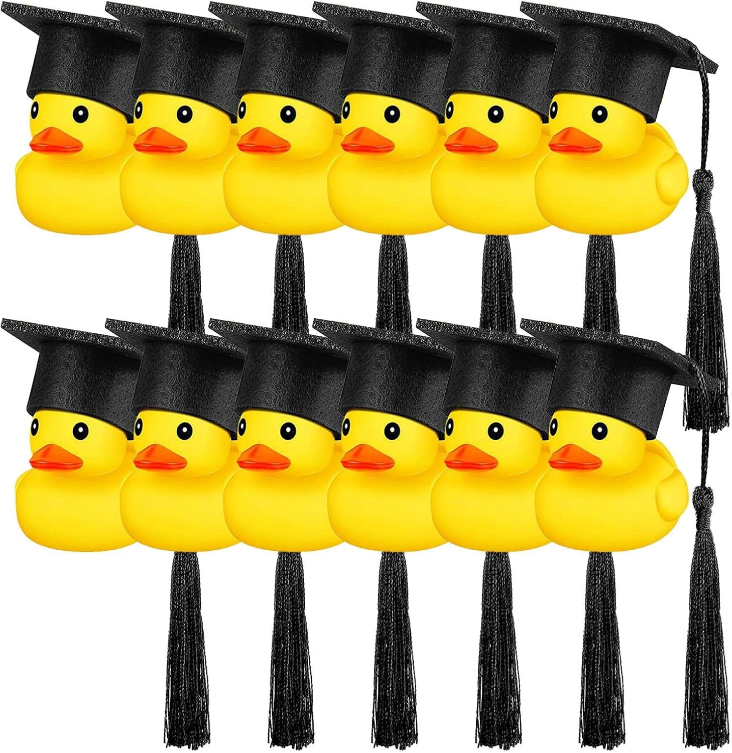 CACGraduation Ducks, Graduation Ducks with Black Graduation Hat