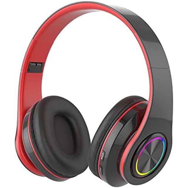 CACHeadphones Wireless Over Ear Bluetooth Foldable LED Light HiFi