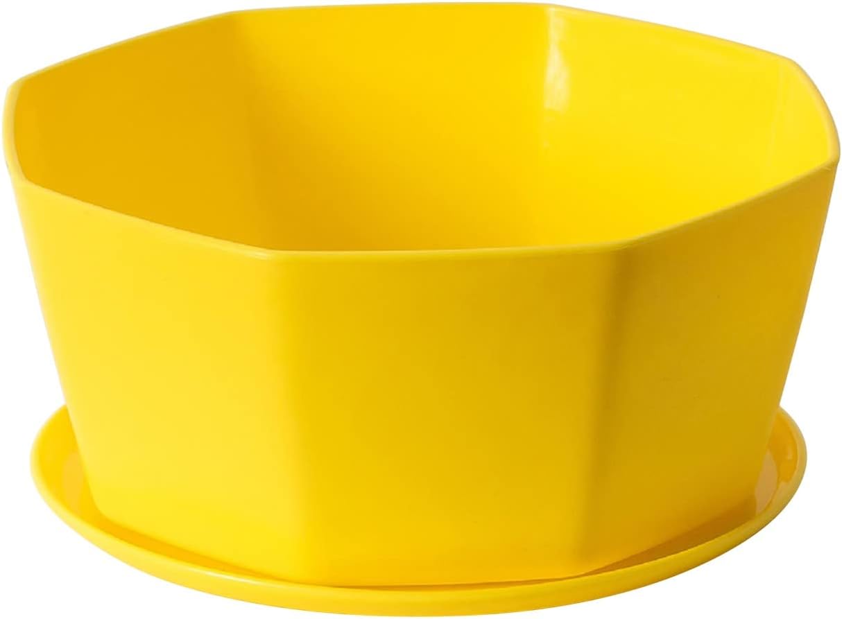CACPlastic Plant Pots for Plants with Saucers Indoor Plastic Planters