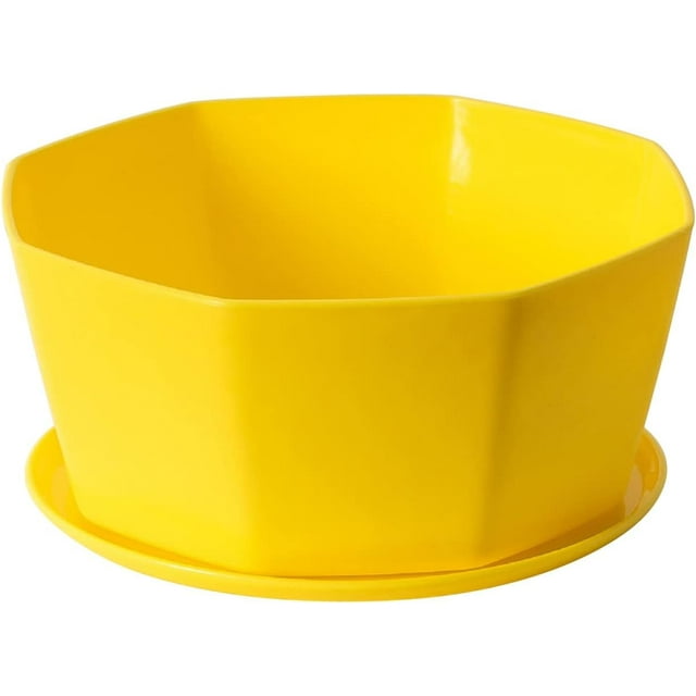 CACPlastic Plant Pots for Plants with Saucers Indoor Plastic Planters