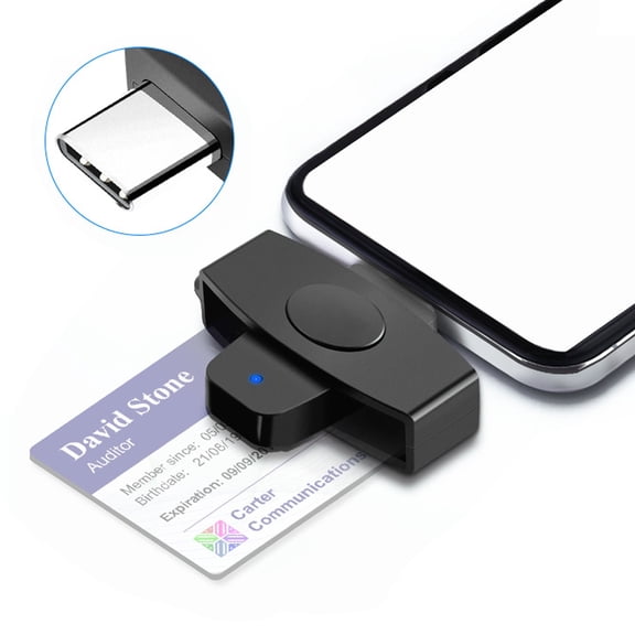 CAC Reader DOD USB Common Access CAC Smart Card Reader, TSV SIM ID CAC Card Readers Compatible with Windows, Linux, MacOS