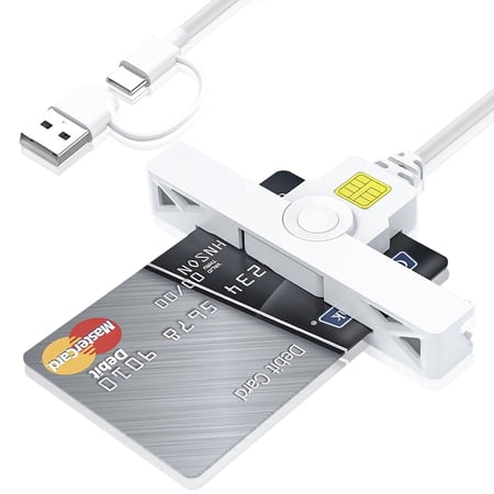CAC Reader DOD USB/USB C Common Access CAC Smart Card Reader, TSV ID CAC Card Readers Fit for Windows, Linux, MacOS