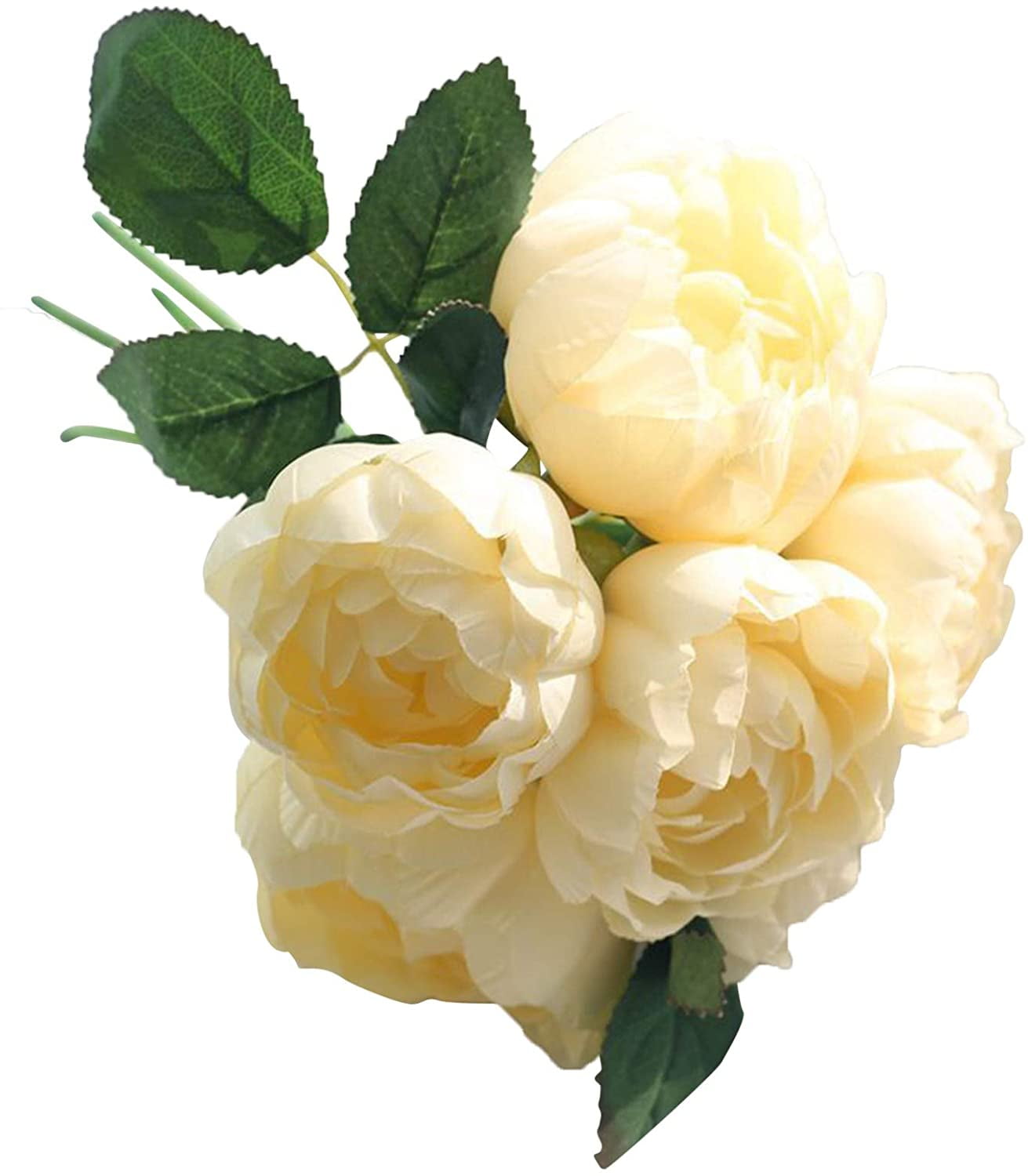 CACRoses Wedding Flowers Silk Flowers Realistic Roses Bouquet Rose 6