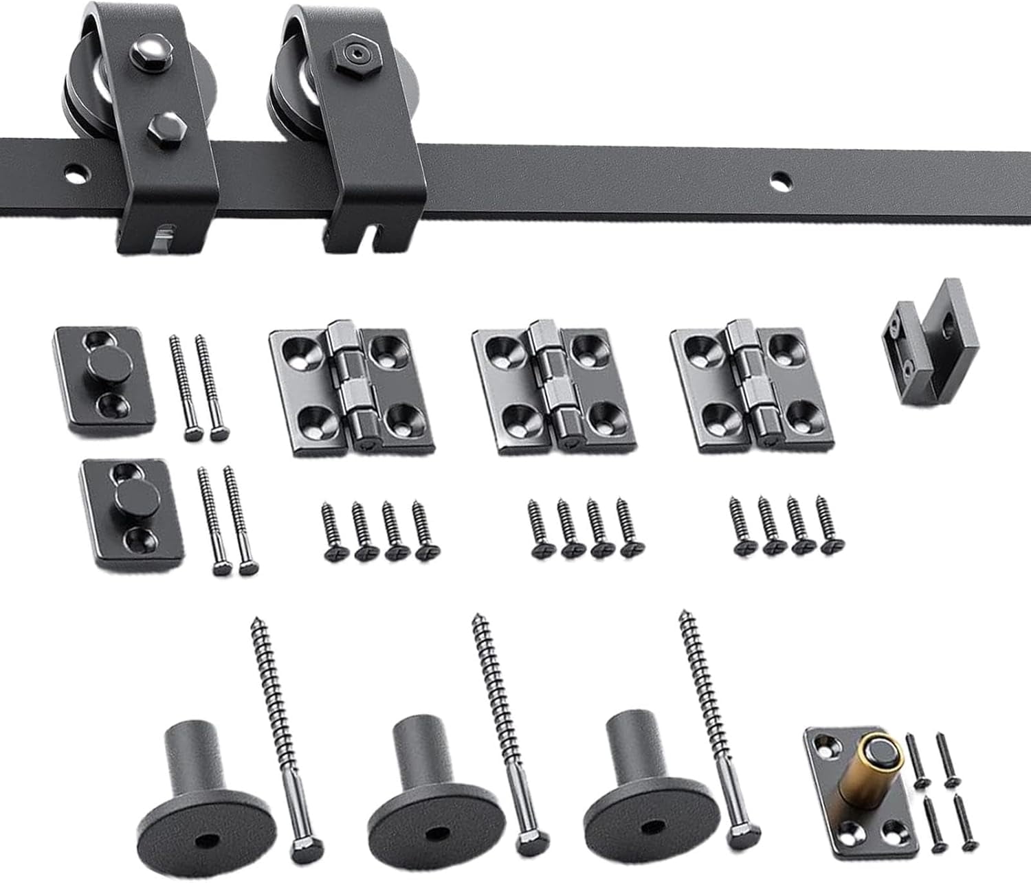 CACSliding Barn Door Hardware Kits,Carbon Steel Hardware Kits Set