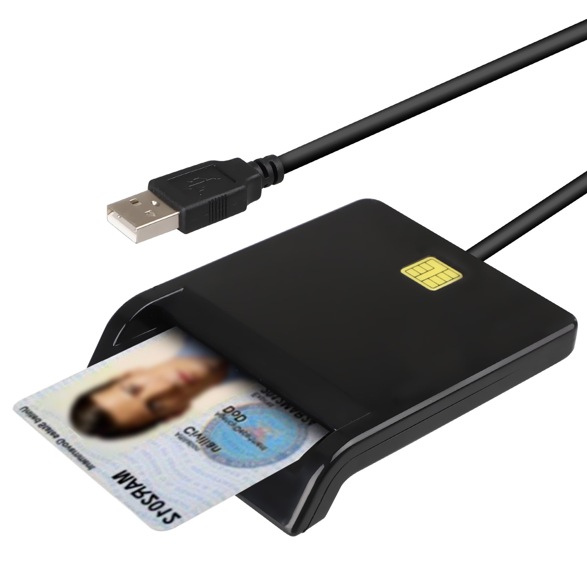 Multi DOD Military USB Common Access CAC Smart Card Reader, Portable 6 in 1 ISO7816