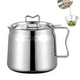 CACStainless Steel Oil Filter Pot With Strainer Fine Mesh Basket
