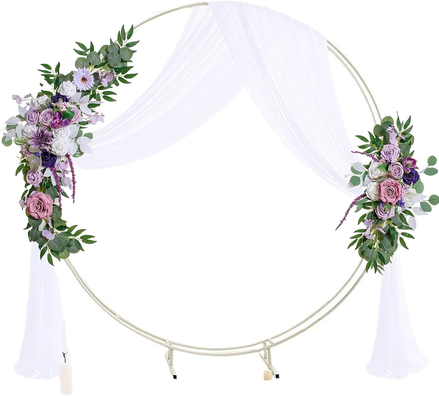 CACWedding Arch Flowers and Drape Kit Pack of 3,Artificial Floral
