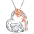 thumbnail image 1 of CACA LADY Bunny Necklace 925 Sterling Silver Heart Rabbit Pendant Bunny Mother and Daughter Jewelry Easter Gifts for Women Mom Girlfriend, 1 of 6