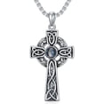 thumbnail image 1 of CACA LADY Cross Necklace for Men I Love You Necklace 100 Languages Projection Necklace 925 Sterling Silver Celtic Cross Pendant Necklace Jewelry Ideal Gifts for Men Bfriend Women Christmas Birthday, 1 of 6