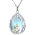 thumbnail image 1 of CACA LADY Father Daughter Necklace 925 Sterling Silver Daughter Necklace from Dad Mother's Day Jewelry for Women, 1 of 6