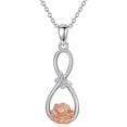 thumbnail image 1 of CACA LADY Infinity Necklace 925 Sterling Silver Flower Dainty Butterfly Pendant Butterfly Infinity Jewelry Gifts for Women Mom Wife, 1 of 5