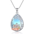thumbnail image 1 of CACA LADY Mother Daughter Necklace 925 Sterling Silver Daughter Necklace from Mom Moonstone Jewelry for Women, 1 of 6