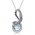thumbnail image 1 of CACA LADY Octopus Tentacles Necklace with Moonstone 925 Sterling Silver Octopus Pendant for Women Blue Ocean Jewelry Gift for Women, 1 of 5