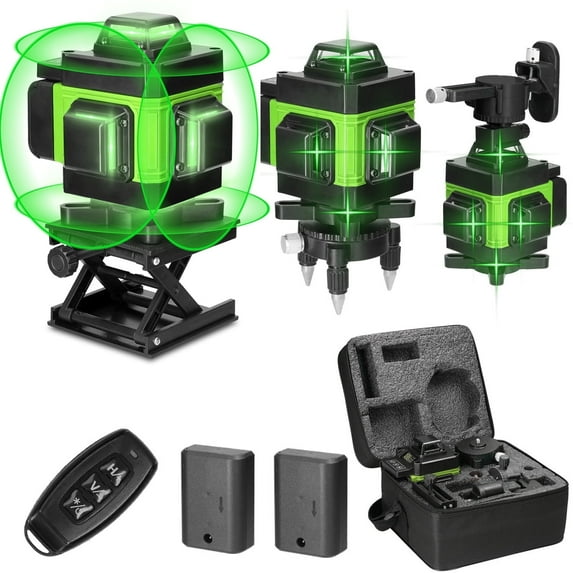 CACAGOO 4D 16 Lines Laser Level 3° Self-Leveling Machine with Vertical Horizontal Tilt Lines