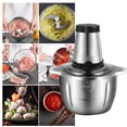 thumbnail image 1 of CACAGOO 3L Electric Meat Grinder, 304 Stainless Steel Food Processor with 4 Sharp Blades, 2-Speed Adjustable Food Processor for Meat, Vegetables, Garlic, 1 of 10