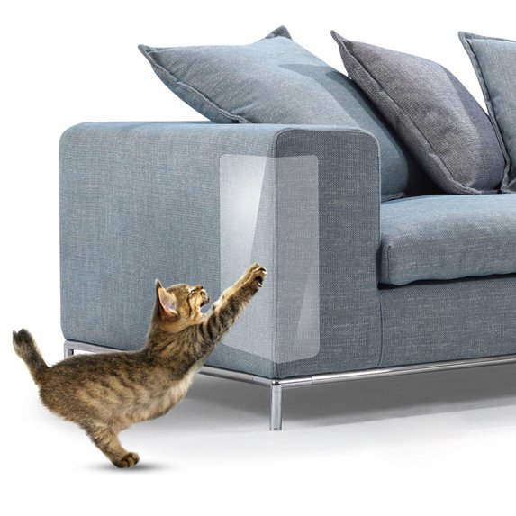 CACAGOO Cat Pet Couch Protector Furniture Scratch Guards Cat Scratch Protector Pad for Protecting Furniture 4 Pcs S